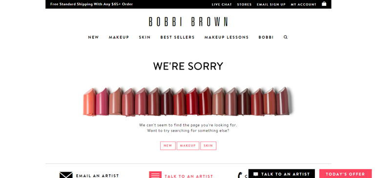 bobbi brown 404 error