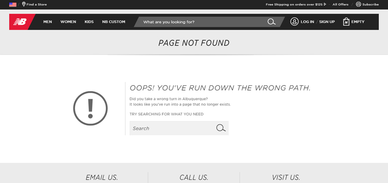 new balance 404 error