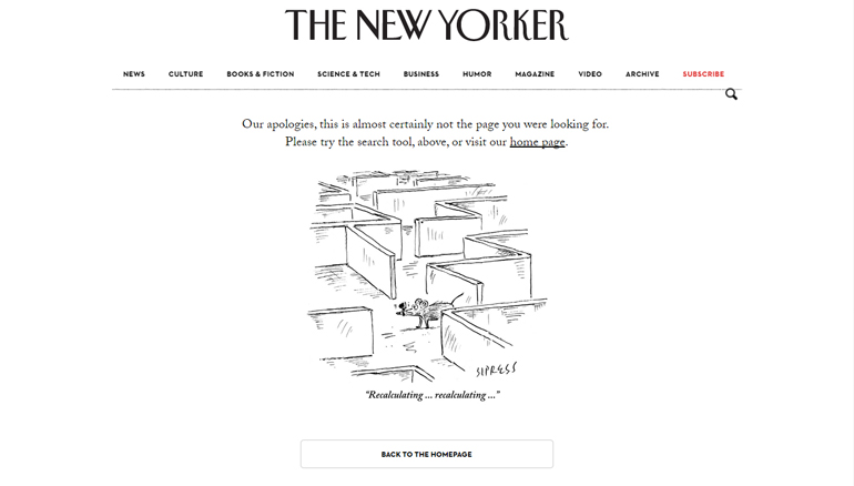 new yorker 404 error