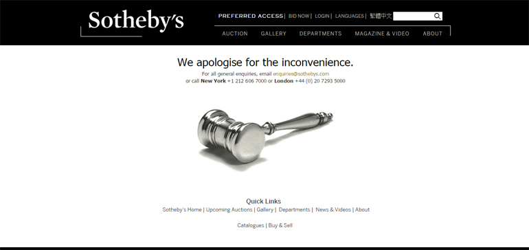 sothebys 404 error