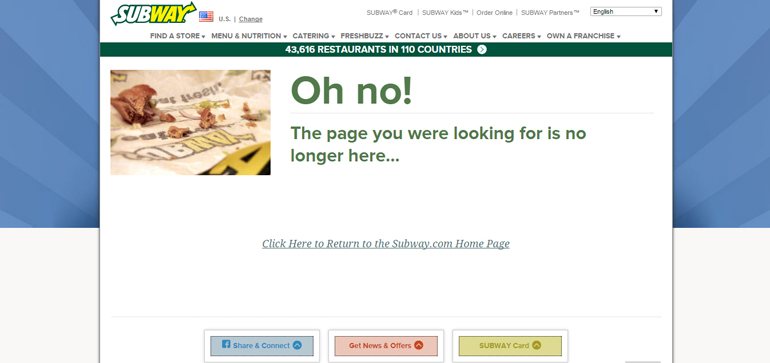 subway 404 error