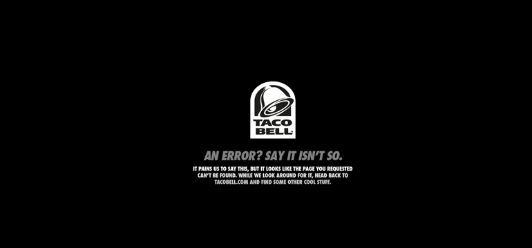 taco bell 404 error