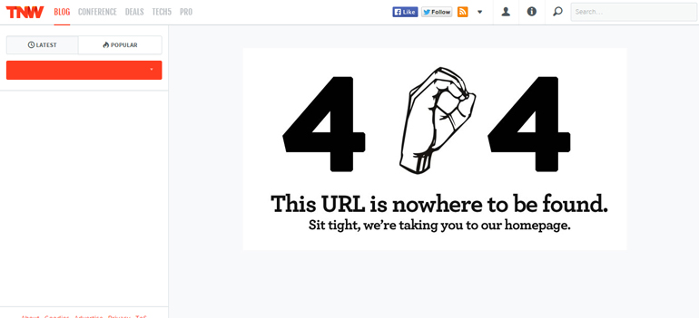 the next web 404 error