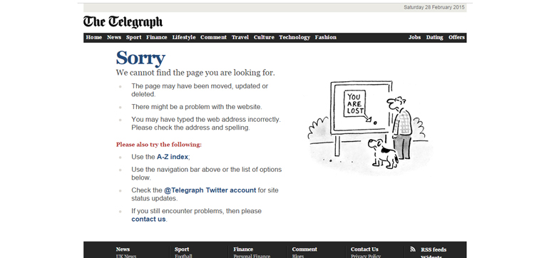 the telegraph 404 error