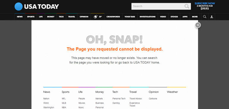 usa today 404 error