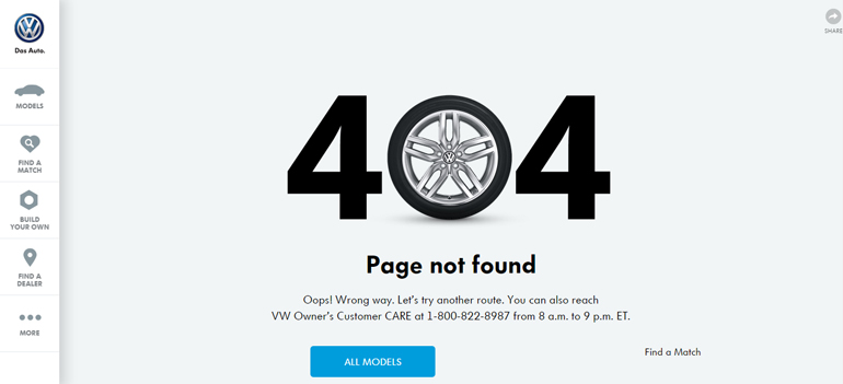vw 404 error