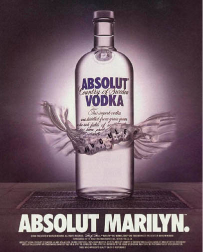 absolut advert marilyn