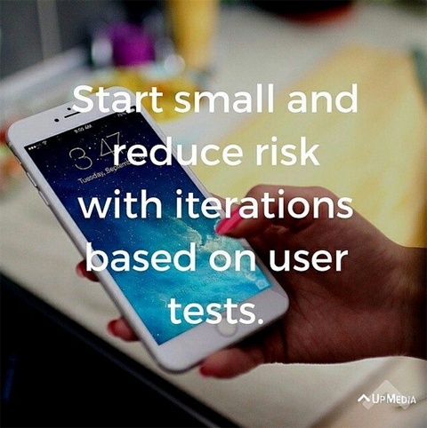 start small and reduce risk with interactions based on user tests