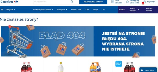 Komunikat błędu 404 carrefour