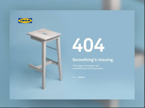 Komunikat błędu 404 ikea