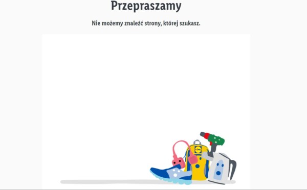 Komunikat błędu 404 lidl