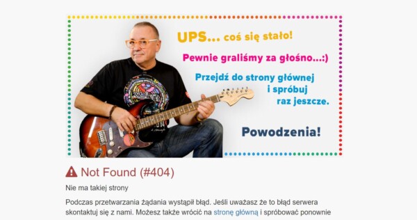 Komunikat błędu 404 Wośp