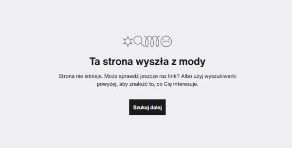 Komunikat błędu 404 zalando